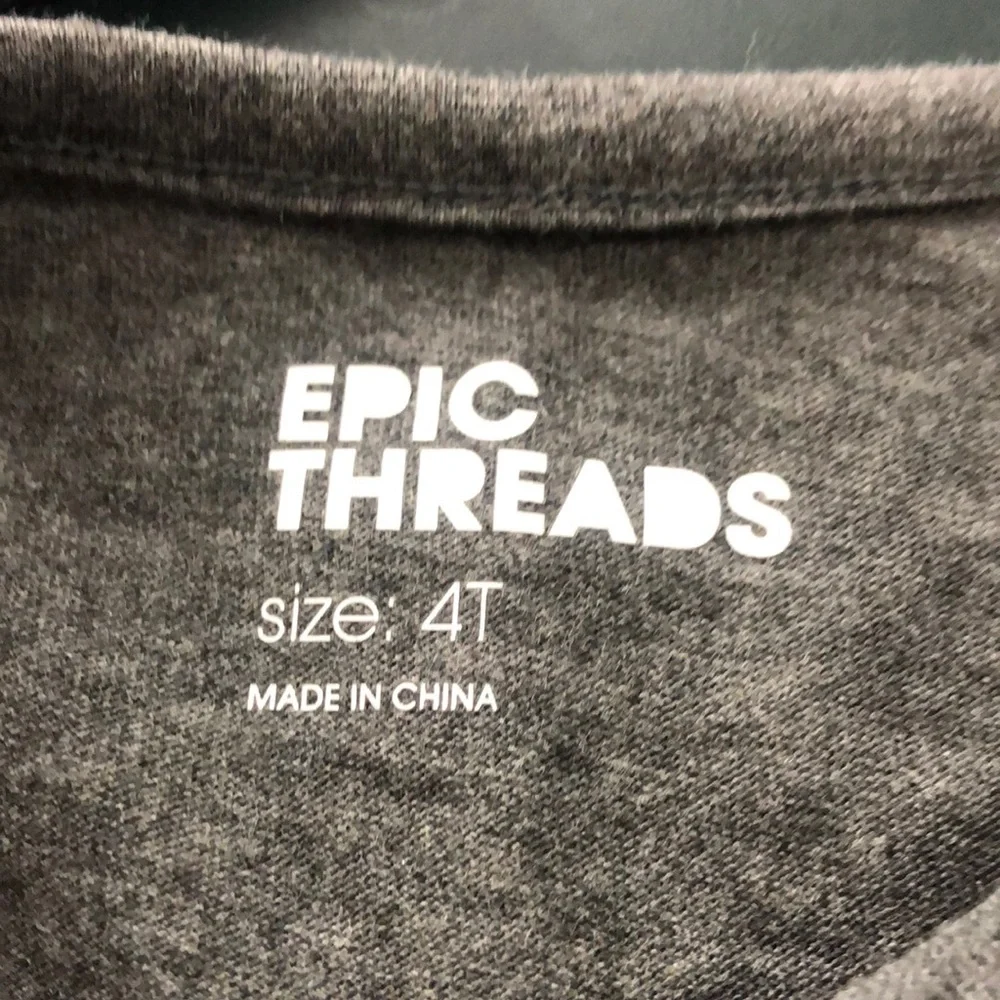 NEW Epic Threads Girls Floral Heart Long Sleeve Top, Size 4T, Gray